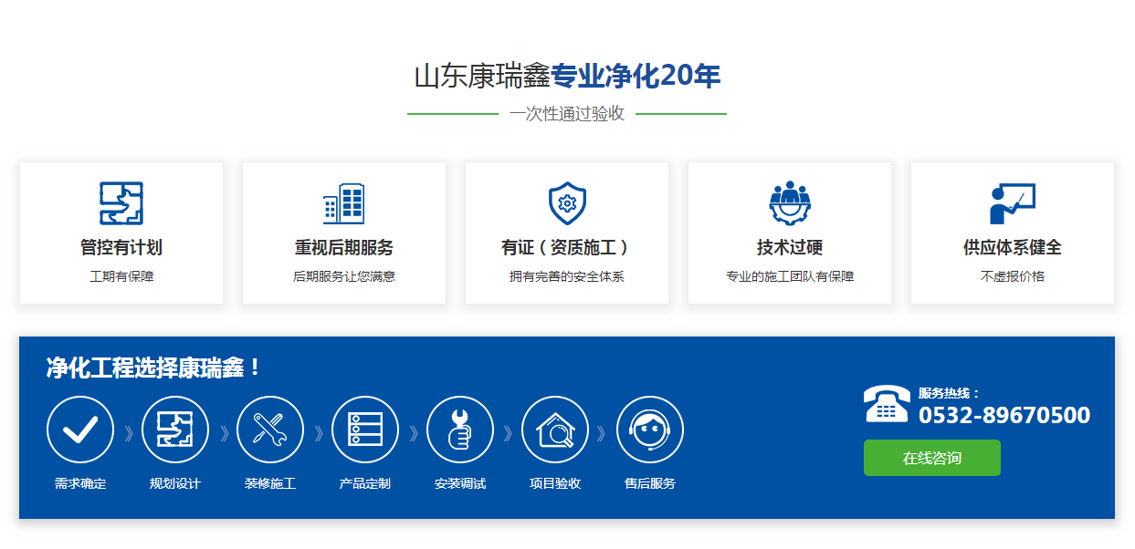 康瑞鑫净化公司服务流程